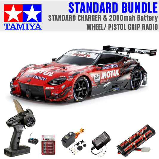 Tamiya RC 58735 Motul Autech Z TT-02 1:10 Standard Wheel Radio Bundle