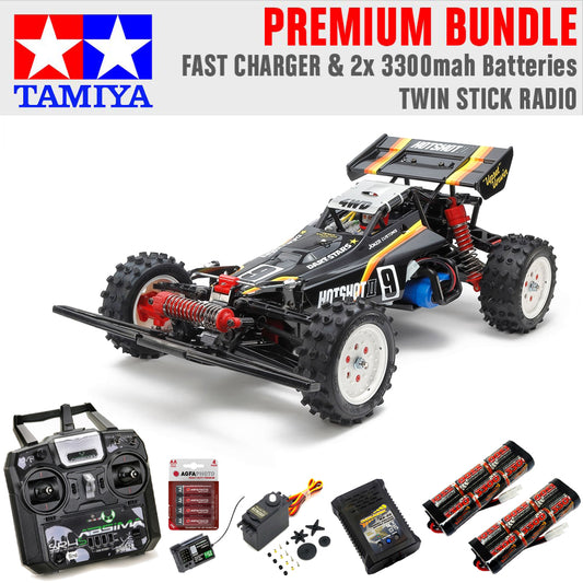 Tamiya RC 58737 Hotshot II (2024) 1:10 Premium Stick Radio Bundle