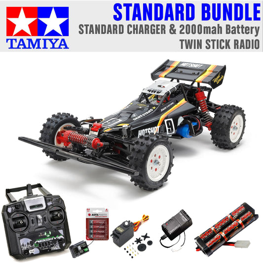 Tamiya RC 58737 Hotshot II (2024) 1:10 Standard Stick Radio Bundle