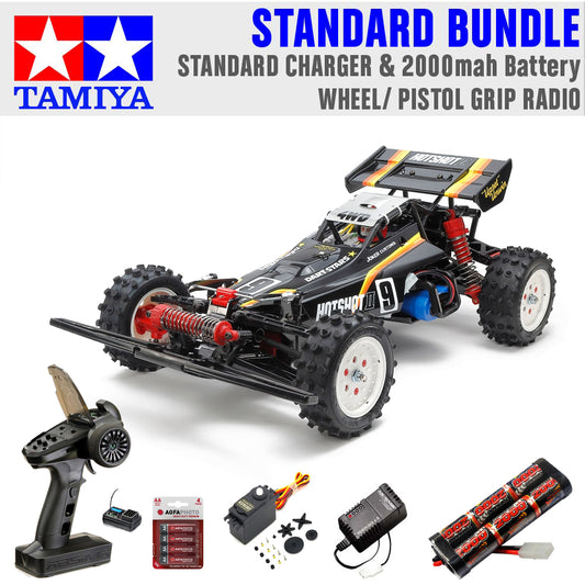 Tamiya RC 58737 Hotshot II (2024) 1:10 Standard Wheel Radio Bundle