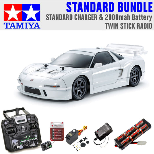 Tamiya RC 58739 1998 Honda NSX Racing (TT-02) 1:10 Standard Stick Radio Bundle