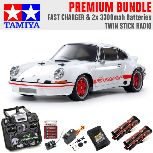 Tamiya 58740 Porsche 911 Carrera RSR 2.8 (BT-01) 1:10 Premium Stick Radio Bundle