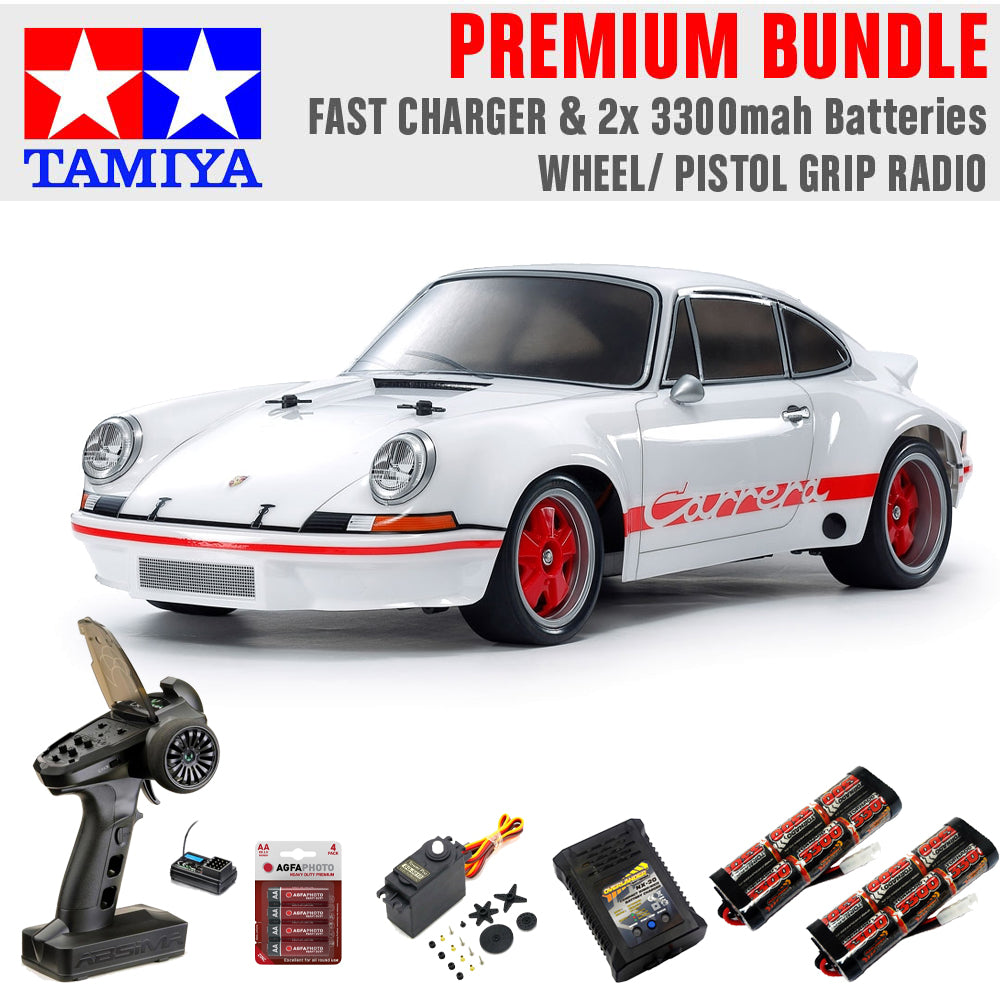 Tamiya 58740 Porsche 911 Carrera RSR 2.8 (BT-01) 1:10 Premium Wheel Radio Bundle