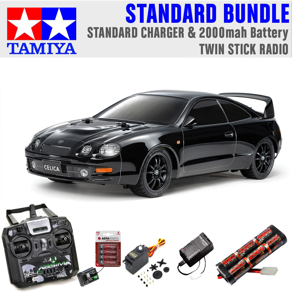 Tamiya RC 58743 Toyota GT-FOUR (ST205) (TT-02) 1:10 Standard Stick Radio Bundle