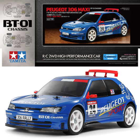 Tamiya RC 58746 Peugeot 306 Maxi (BT-01) 1:10 RC Assembly Kit - NO ESC
