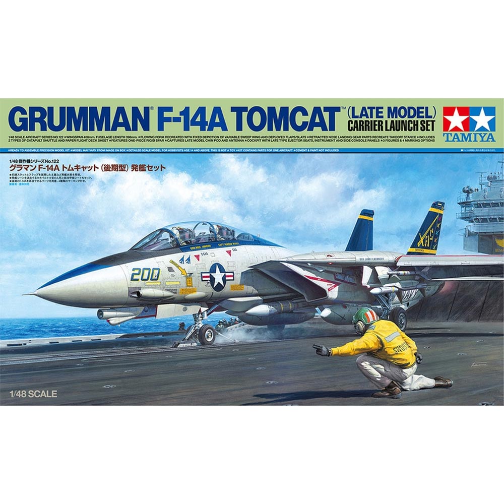 Tamiya 61122 F-14A Tomcat Late Launch Set 1:48 Plastic Model Kit