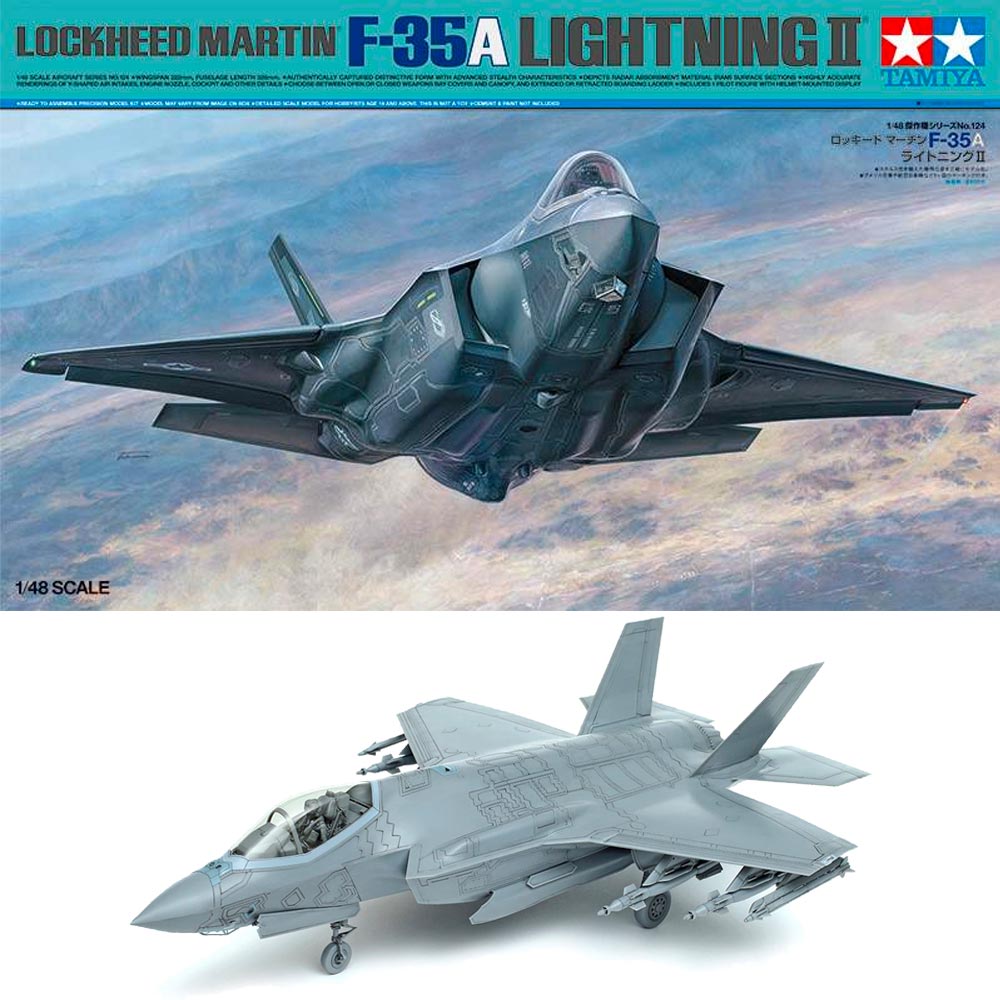 Tamiya Lockheed Martin F-35A Lightning II 1:48 Plastic Model Kit 61124