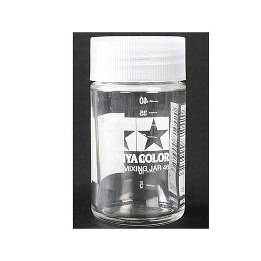 Tamiya 81042 Large 46ml Empty Paint Mixing Glass Jar w/Measuring Marker