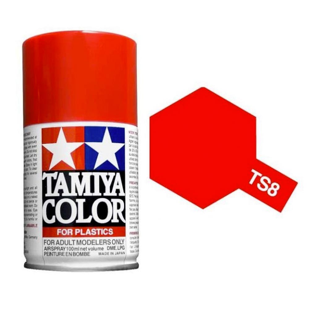 TAMIYA TS-8 Italian Red 100ml Plastic Model Kit Spray Paint 85008