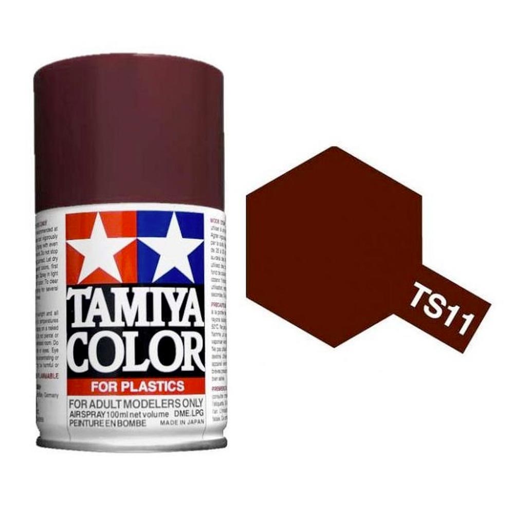 TAMIYA TS-11 Maroon 100ml Plastic Model Kit Spray Paint 85011
