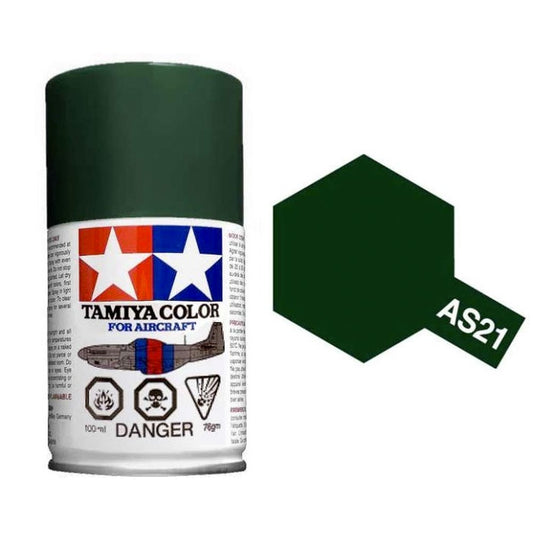 TAMIYA AS-21 Dark Green 2 (IJN) 100ml Model Aircraft Spray Paint 86521