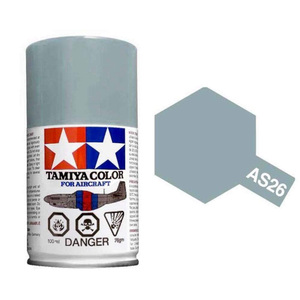 TAMIYA AS-26 Light Ghost Grey 100ml Model Aircraft Spray Paint 86526