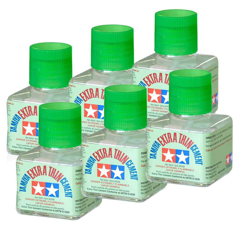 Tamiya 87038 Extra Thin Cement 6-Pack Box