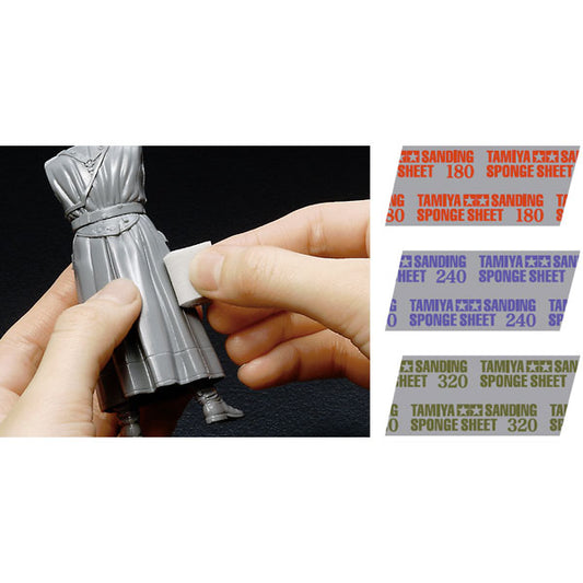 TAMIYA 87162 Sanding Sponge Sheet 240 - Tools Accessories