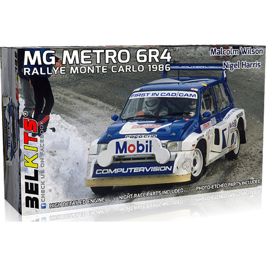Belkits Bel015 MG Metro 6R4 Monte Carlo Rally 1986 1:24 Plastic Car Model Kit