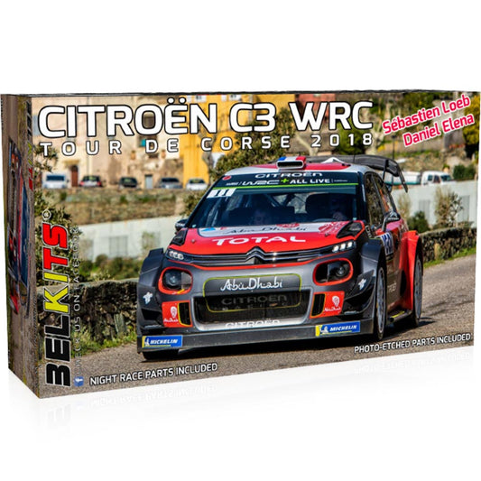 Belkits Citroen C3 WRC 2018 Corsica S. Loeb 1:24 Plastic Model Kit