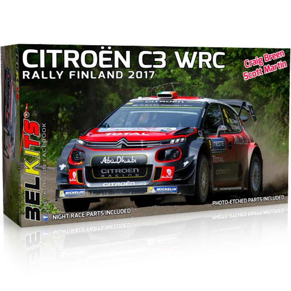 Belkits Citroen C3 WRC 2017 Finland G Breen 1:24 Plastic Model Kit