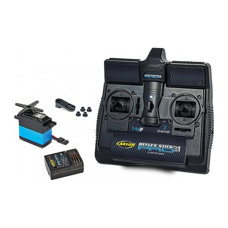 CARSON Reflex Stick Pro3.1 R/C 2Ch 2.4ghz Radio Transmitter Inc. Servo C707131