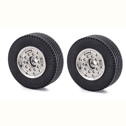 TAMIYA CARSON Parts Front Wheel Wide Chrome (2) C907061 500907061