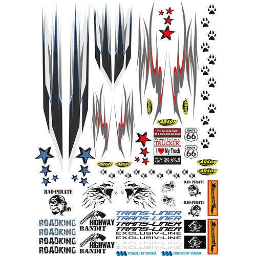 TAMIYA CARSON Parts Truck Sticker Strip C907085 500907085