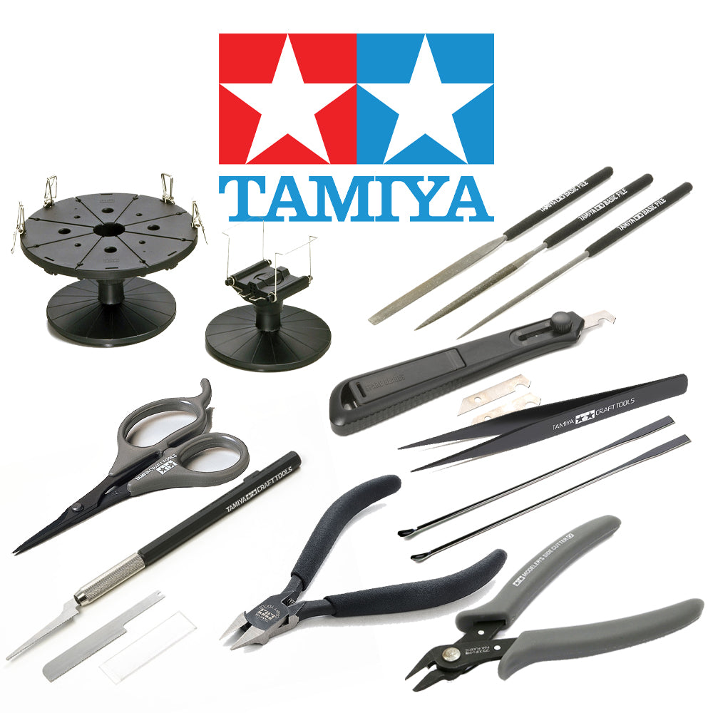 Ultimate Tamiya Tool Bundle - Cutters, Scissors, Tweezers, Files, Saw & More!