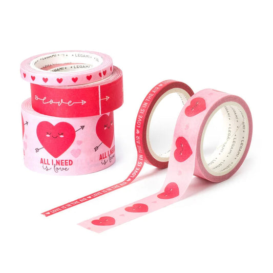 Legami Tape By Tape - Heart - Sticky Tape 5m Rolls