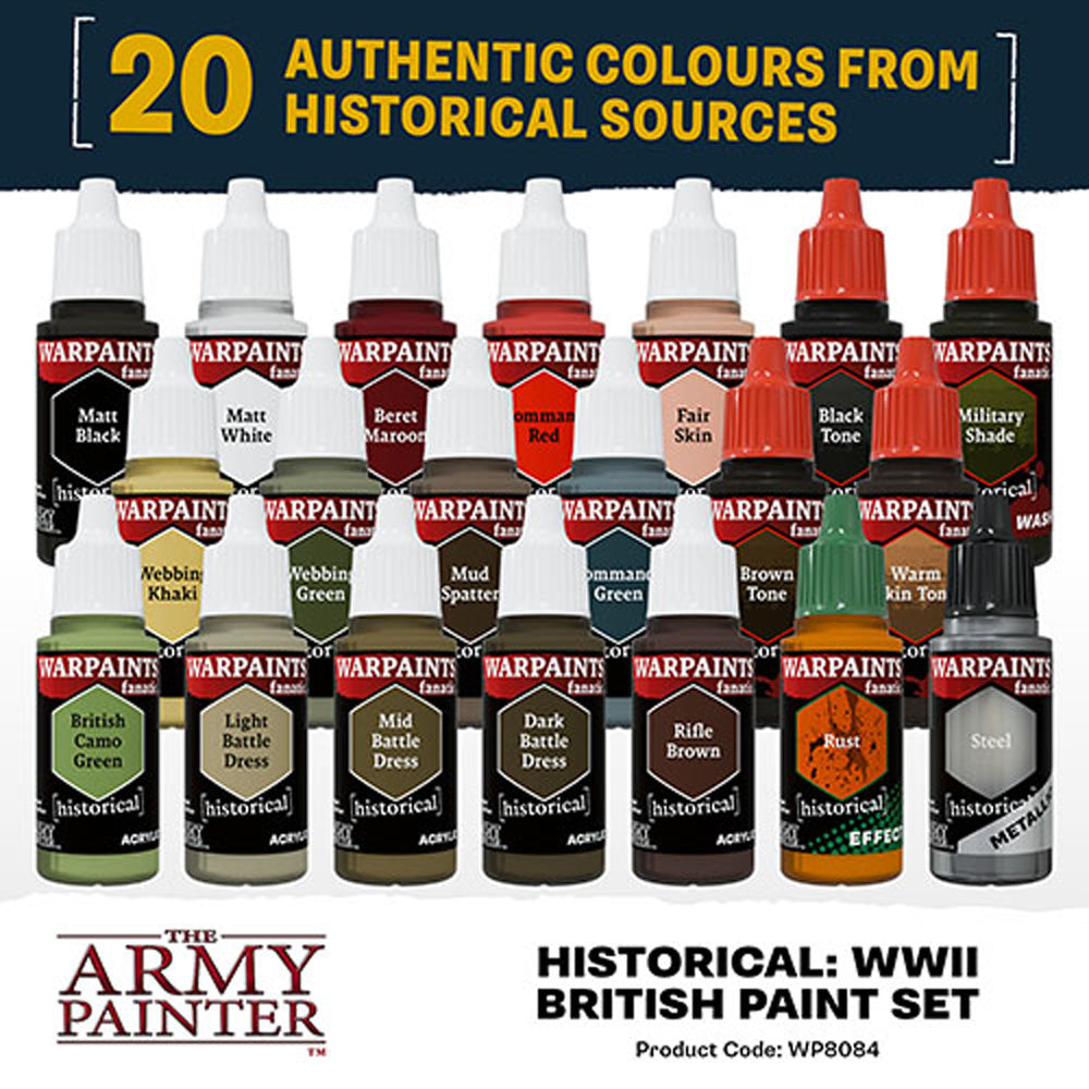 The Army Painter - Warpaints Fanatic Historical - WWII British 20x Paint Set