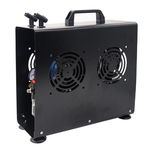 Royal Max TC-90TS Twin Cylinder Airbrush Compressor w/3.5L Tank & Cover