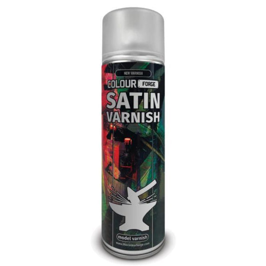 Colour Forge Satin Varnish Spray Primer Paint 500ml