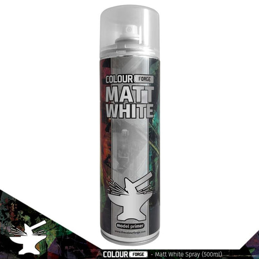 Colour Forge Matt White Spray Primer Paint 500ml