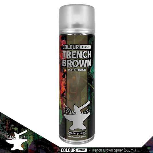 Colour Forge Trench Brown Spray Primer Paint 500ml