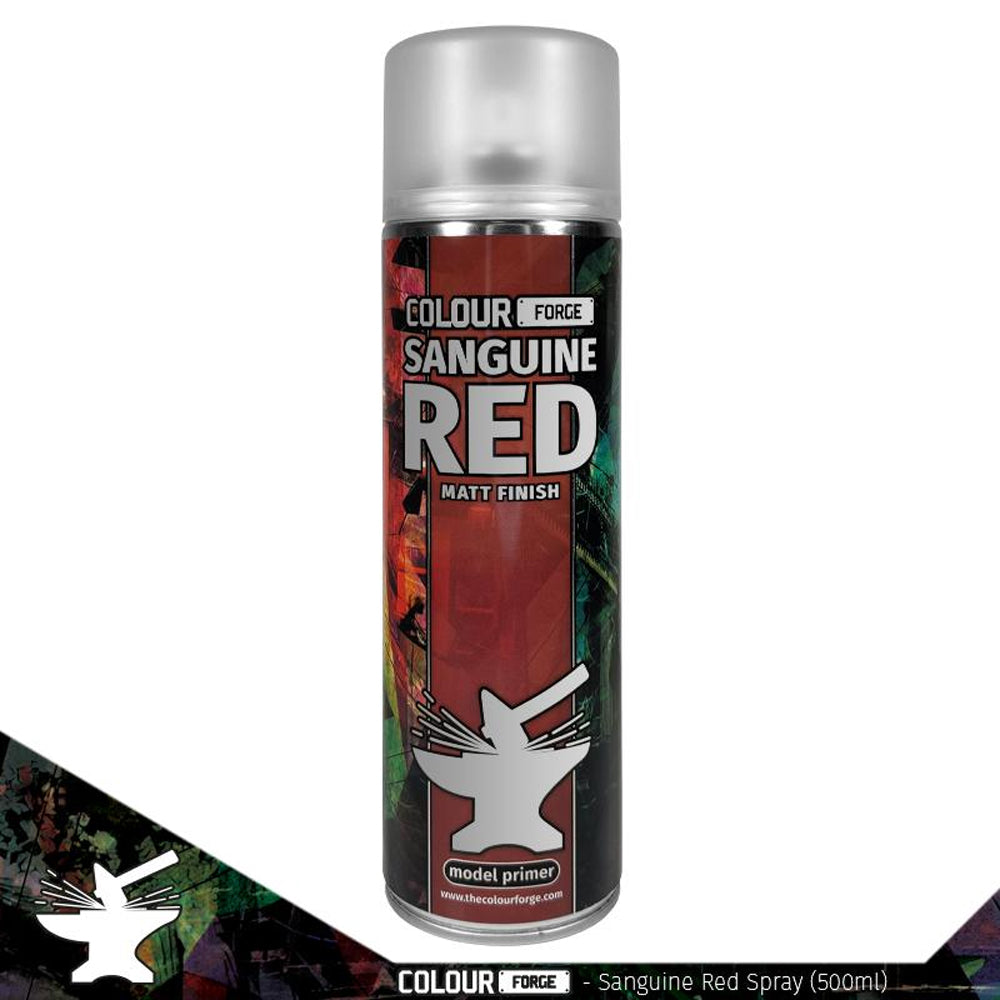 Colour Forge Sanguine Red Spray Primer Paint 500ml