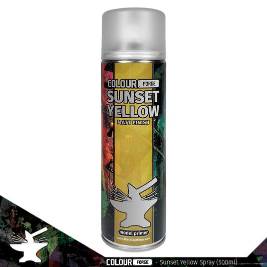 Colour Forge Sunset Yellow Spray Primer Paint 500ml