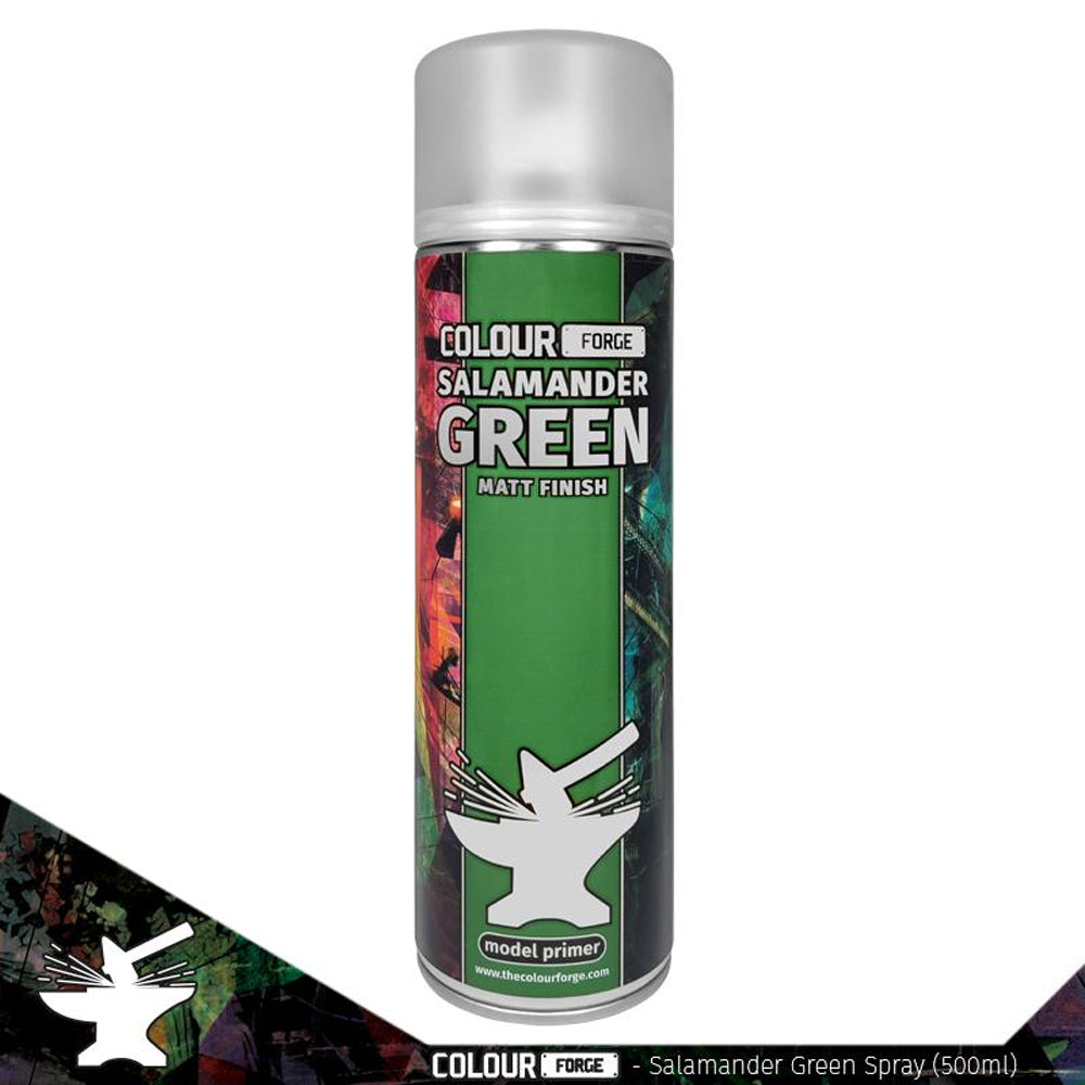 Colour Forge Salamander Green Spray Primer Paint 500ml