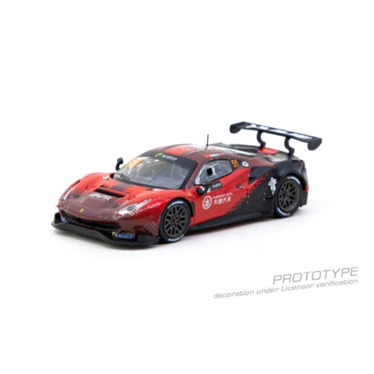 Tarmac Works Ferrari 488 GT3 Macau GT Cup 2022 Harmony Racing 1:64 Diecast Car
