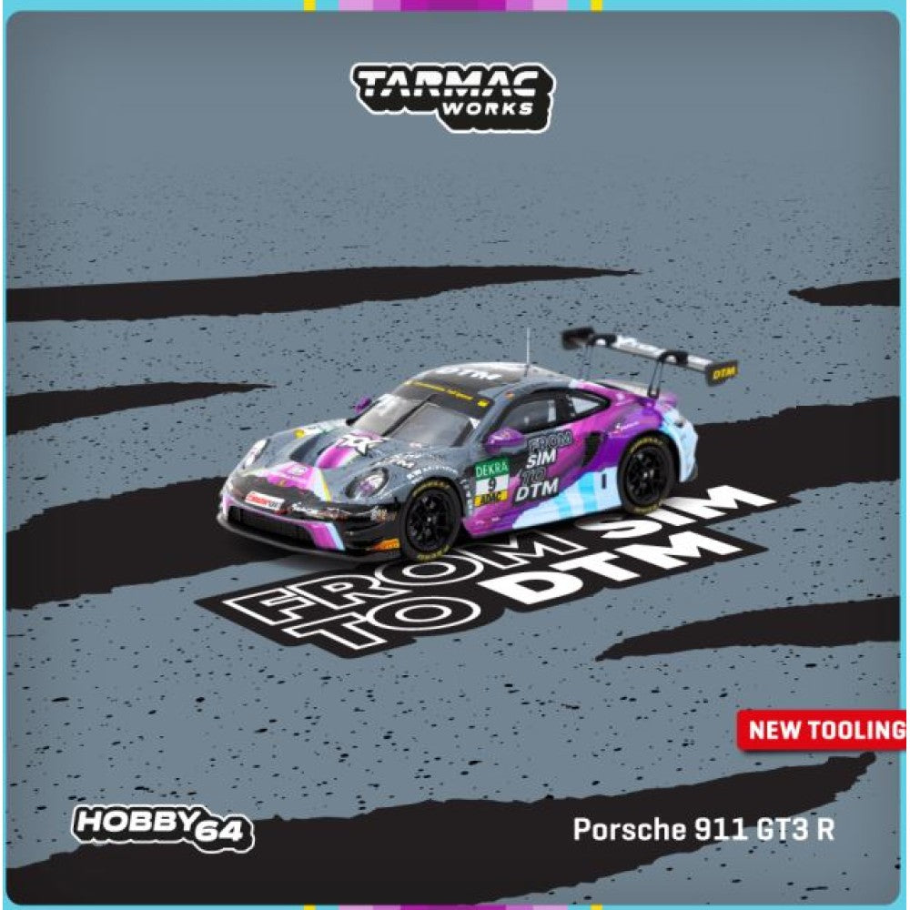 Tarmac Works Porsche 911 GT3 R DTM 2023 T.Heinemann 1:64 Car 6408423DTM09