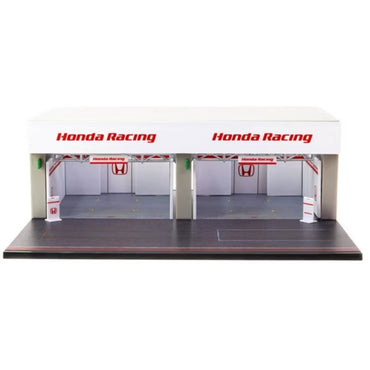 Tarmac Works Honda Racing Pit Garage 1:64 Car Diorama Model