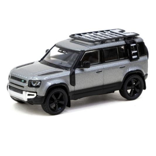 Tarmac Works Land Rover Defender 110 Metallic Grey 1:64 Diecast Car TCT64G020GY