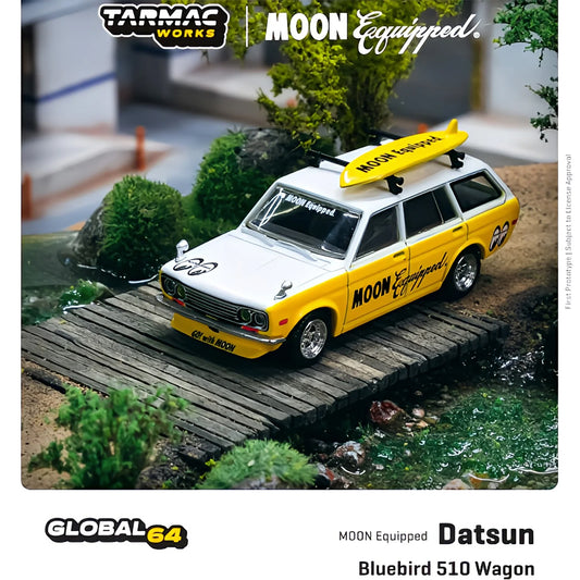 Tarmac Works Datsun Bluebird 510 Wagon Moon Equipped 1:64 Diecast Model