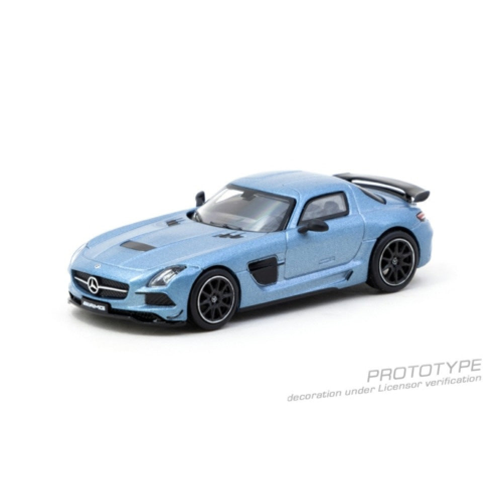 Tarmac Works Mercedes Benz SLS AMG Coupe Black Series Matt Blue 1:64 Diecast