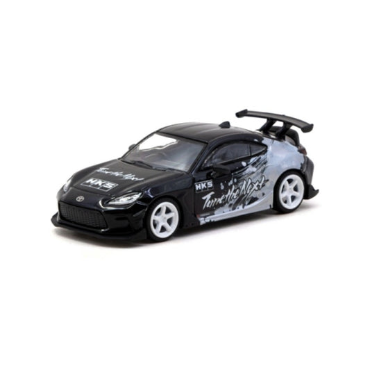 Tarmac Works HKS Toyota GR86 Black 1:64 Diecast Car 64G038BK2