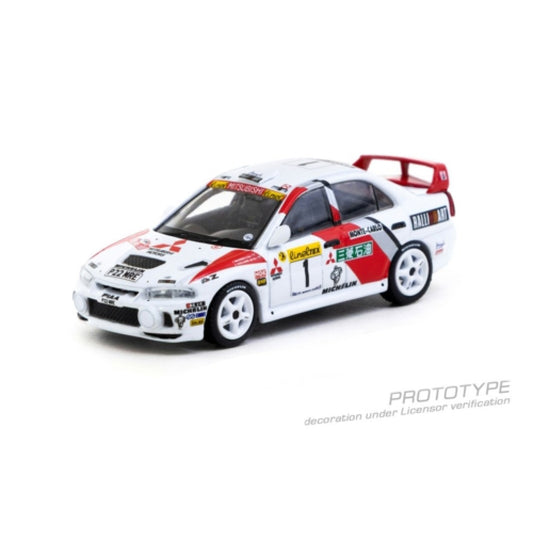 Tarmac Works Mitsubishi Lancer Evolution IV Rally Monte Carlo 1997 1:64 Diecast