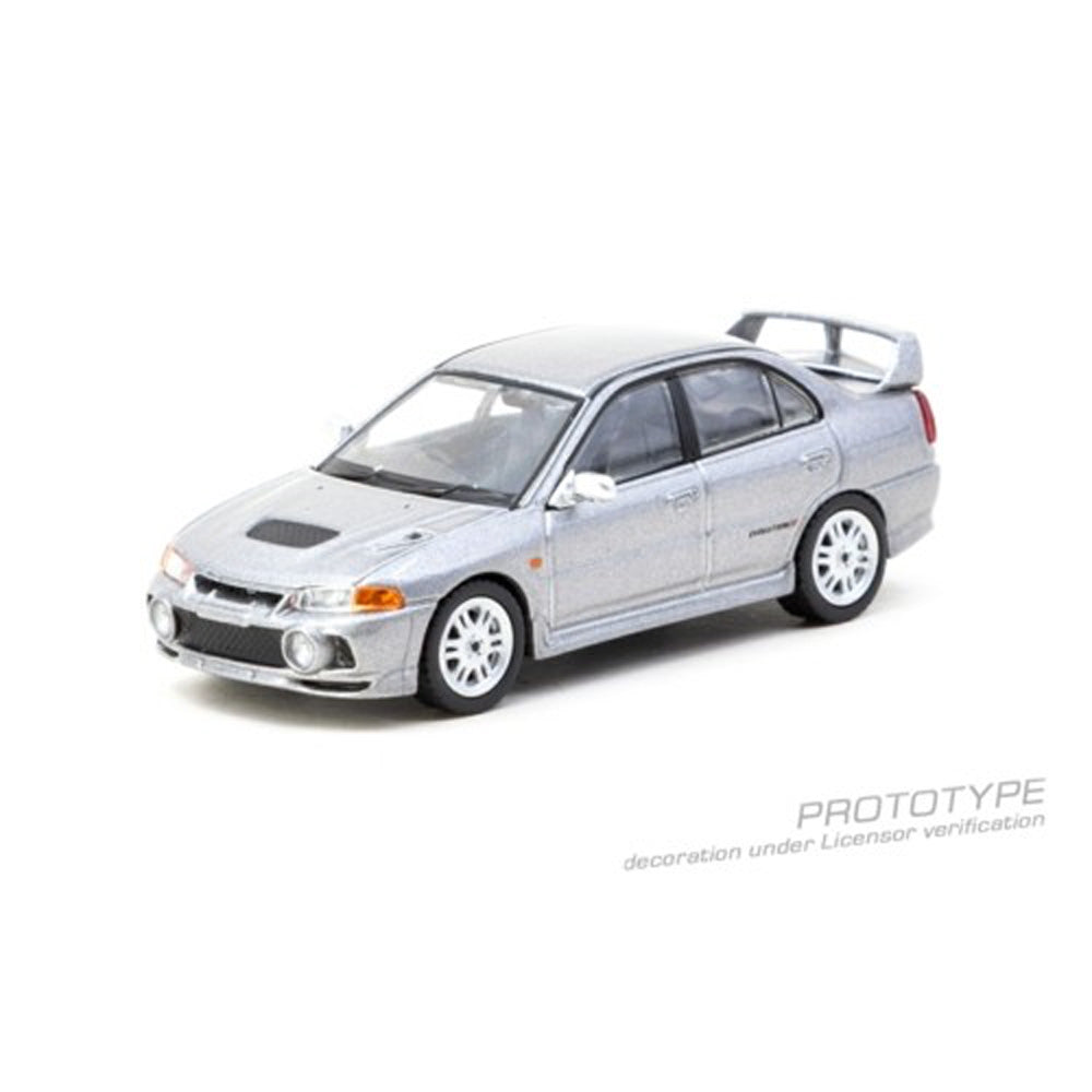 Tarmac Works Mitsubishi Lancer GSR Evolution IV Silver 1:64 Diecast