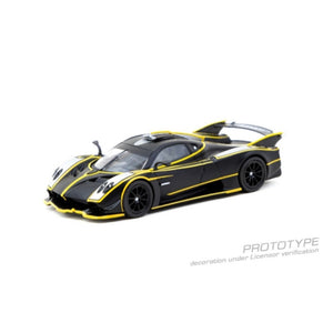 Tarmac Works Pagani Huayra R Matte Black & Silver 1:64 Diecast Car