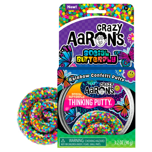 Crazy Aaron's Trendsetters Social Butterfly Putty Thinking Foam Stretch Toy TF020