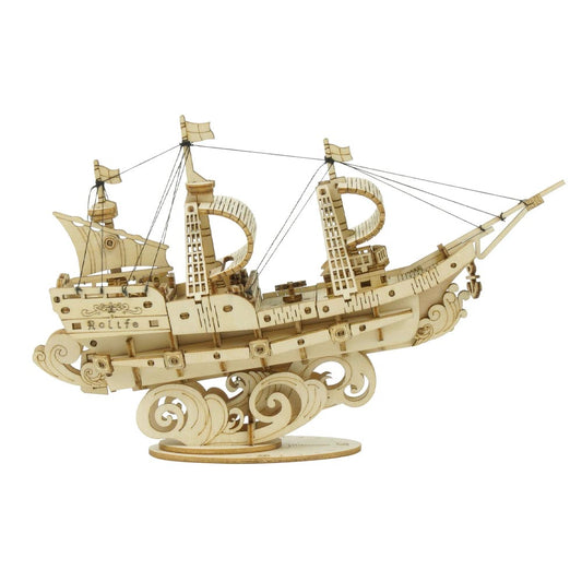 ROBOTIME Rolife Sailing Ship Boat Wooden Model Kit TG305