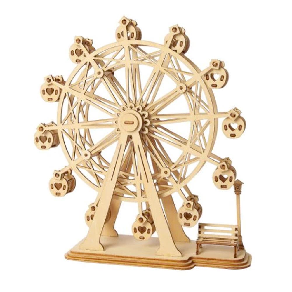 ROBOTIME Rolife Ferris Wheel Mechanical Wooden Model Kit TG401