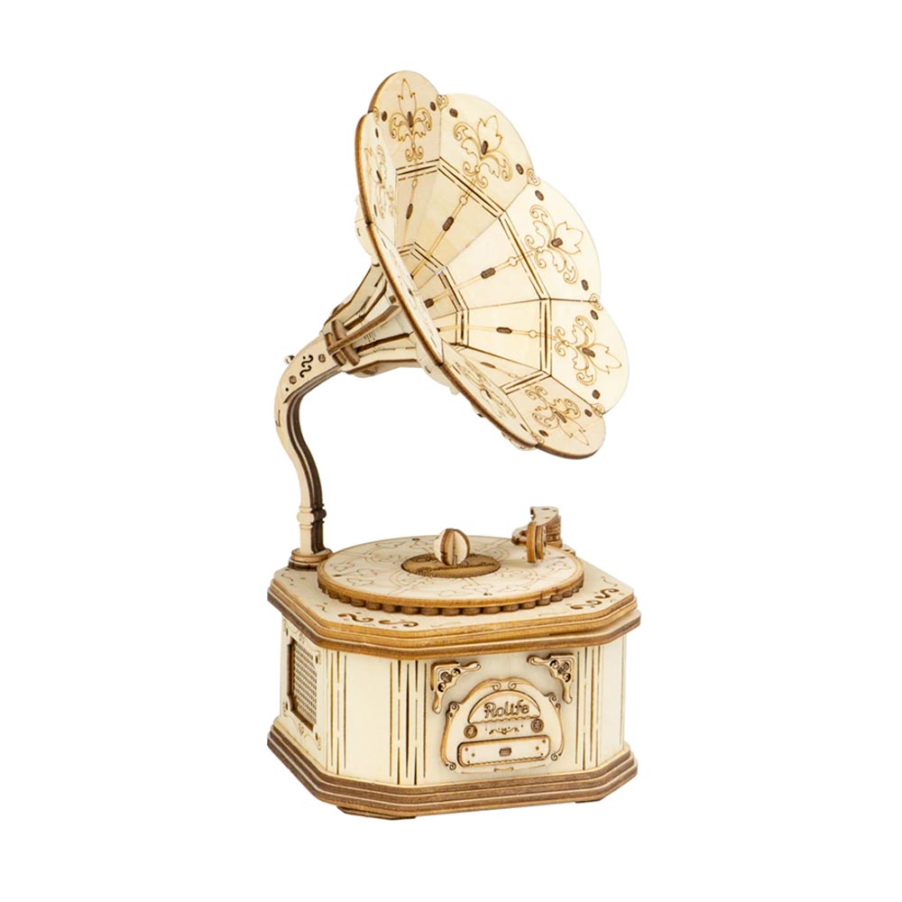 ROBOTIME Rolife Gramophone Wooden Model Kit TG408