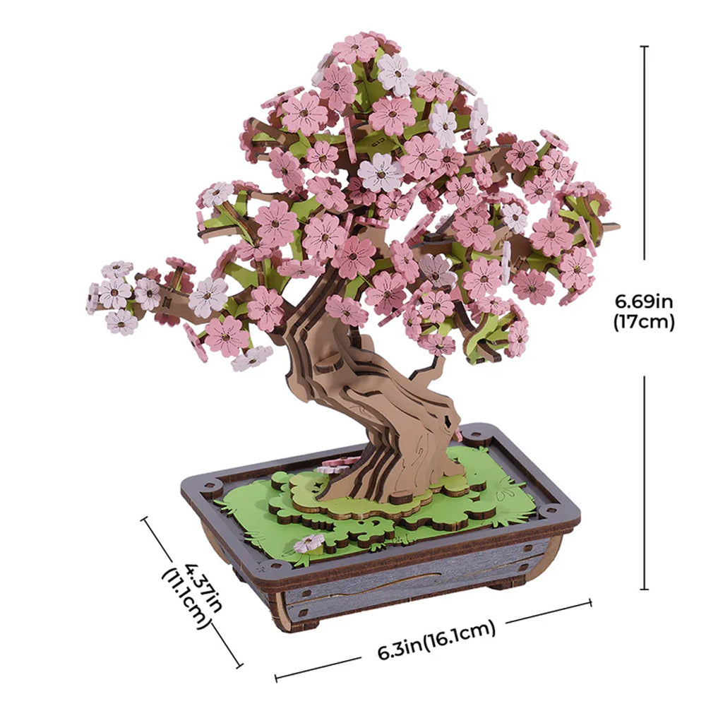 Rolife Sakura Bonsai 3D Wooden Puzzle DIY Kit TG415