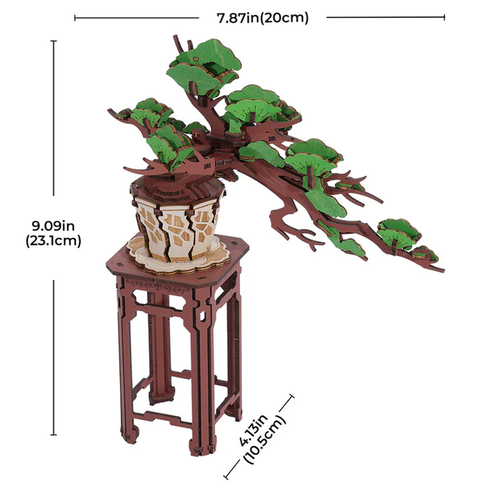 Rolife Evergreen Pine Bonsai 3D Wooden Puzzle DIY Kit TG510